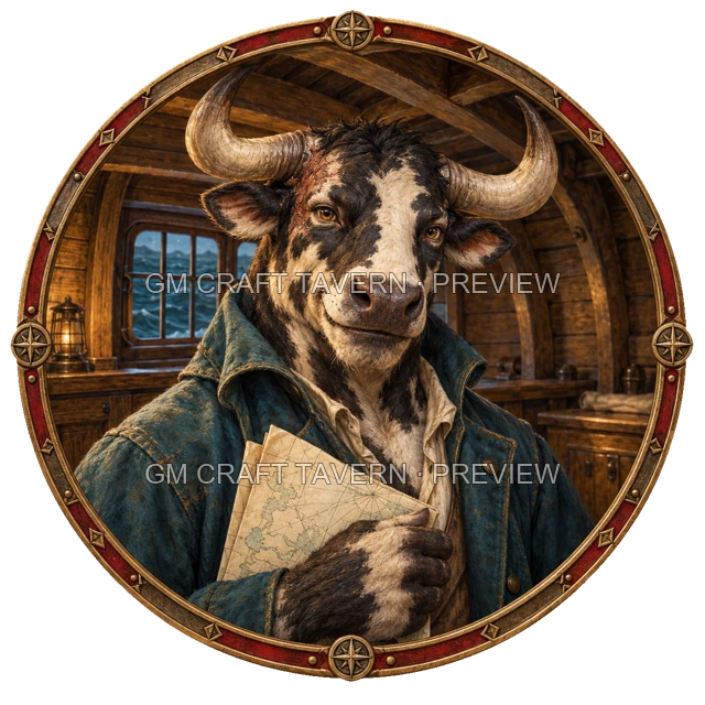 Varka Hillward - aperçu de token de marin vu du dessus