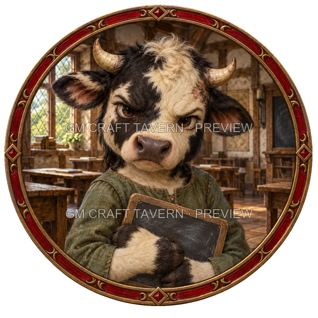 Grom Deepgrove - aperçu de token de villageois vu du dessus
