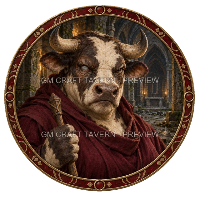 Aperçu de token de prêtre de culte vu du dessus