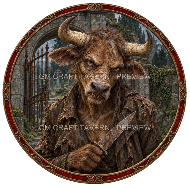 Aperçu de token de bandit mort-vivant vu du dessus