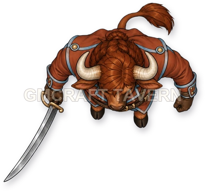 Grom Clearwell - Fighter top-down token preview
