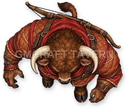105 · Enemy 26 - Beast Poacher top-down token preview