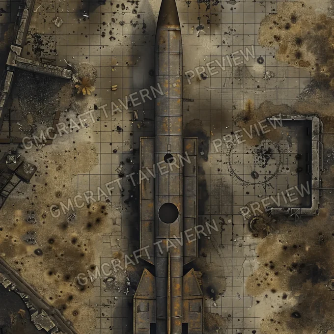 Aperçu de la battlemap du missile abandonné