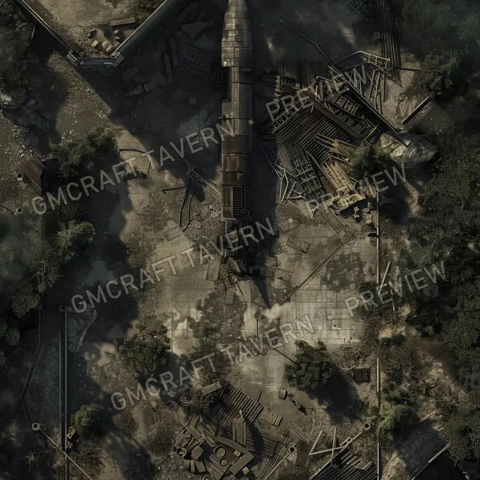 Aperçu de la battlemap du missile abandonné