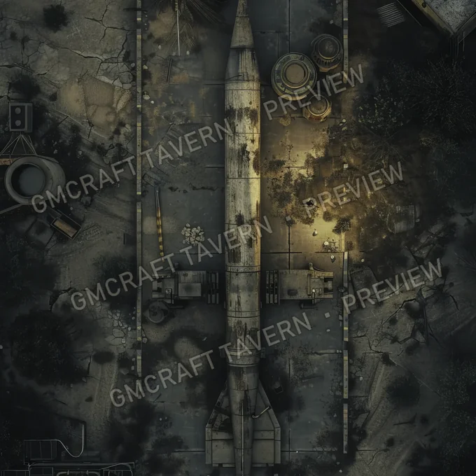 Aperçu de la battlemap du missile abandonné