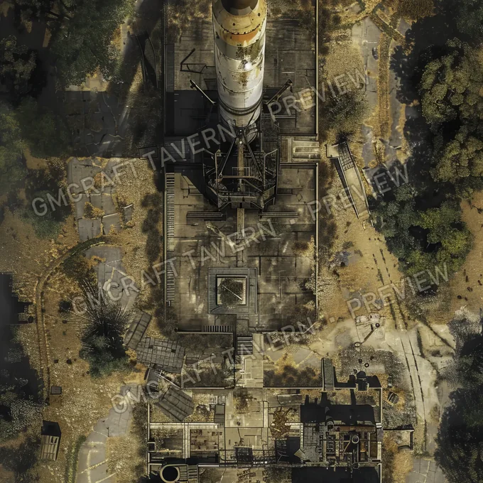 Aperçu de la battlemap de la rampe de lancement du missile abandonné