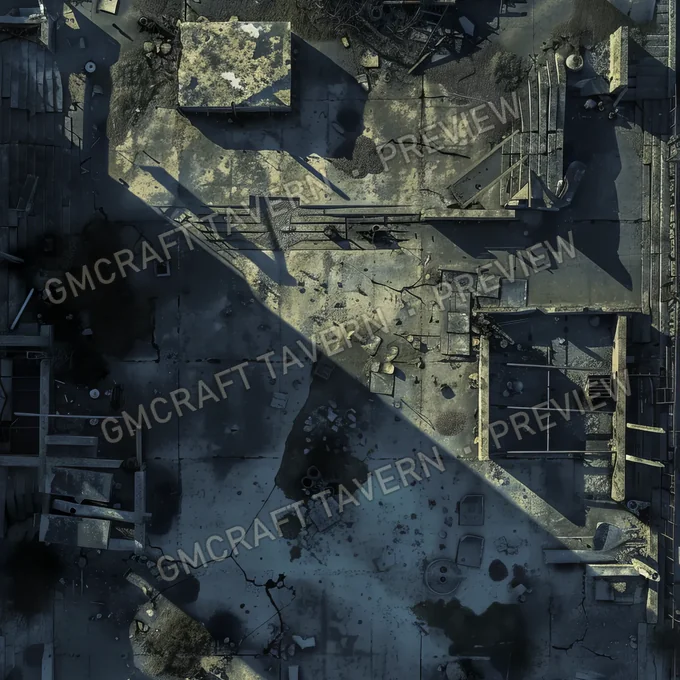 Aperçu de la battlemap de la rampe de lancement du missile abandonné