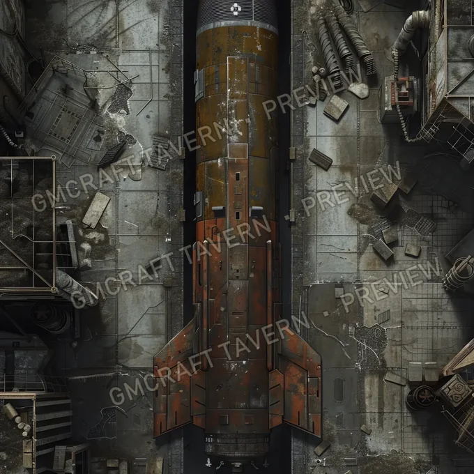 Aperçu de la battlemap de la rampe de lancement du missile abandonné