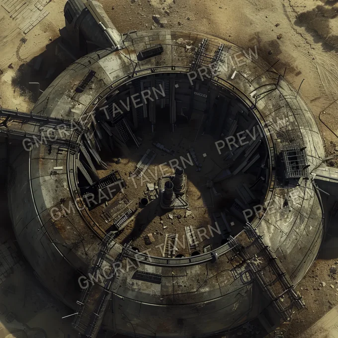 Aperçu de la battlemap du silo de missiles abandonné A — en veille