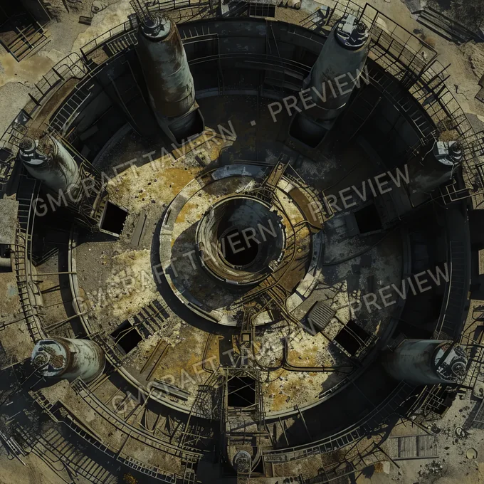 Aperçu de la battlemap du silo de missiles abandonné A — en veille