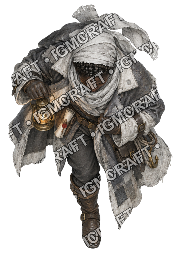 Pirate Ocean 0149 Lighthouse Keeper Thick Mist Topdown Token top-down token preview
