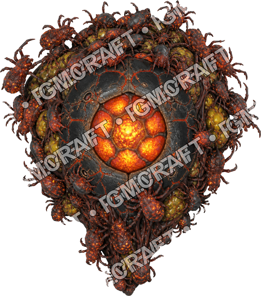 Cinder Mite Brood top-down token preview