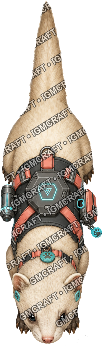 Dock Ferret Pet top-down token preview