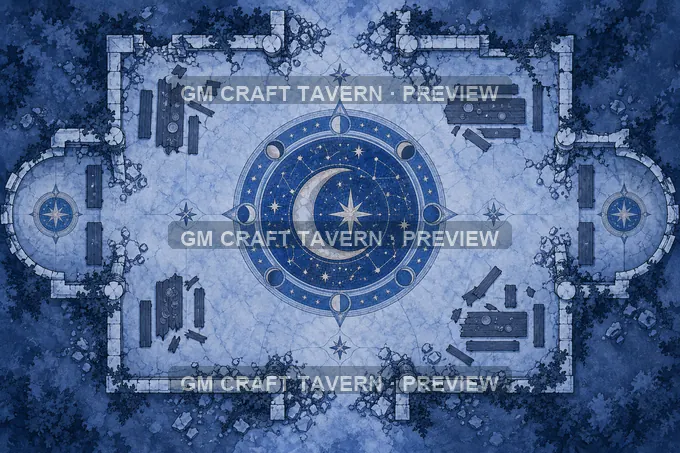 Astral Refectory Ruins battlemap preview