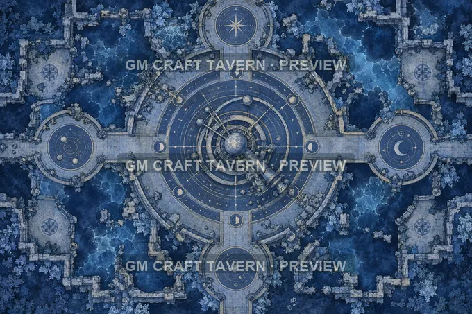 Fallen Observatory battlemap preview