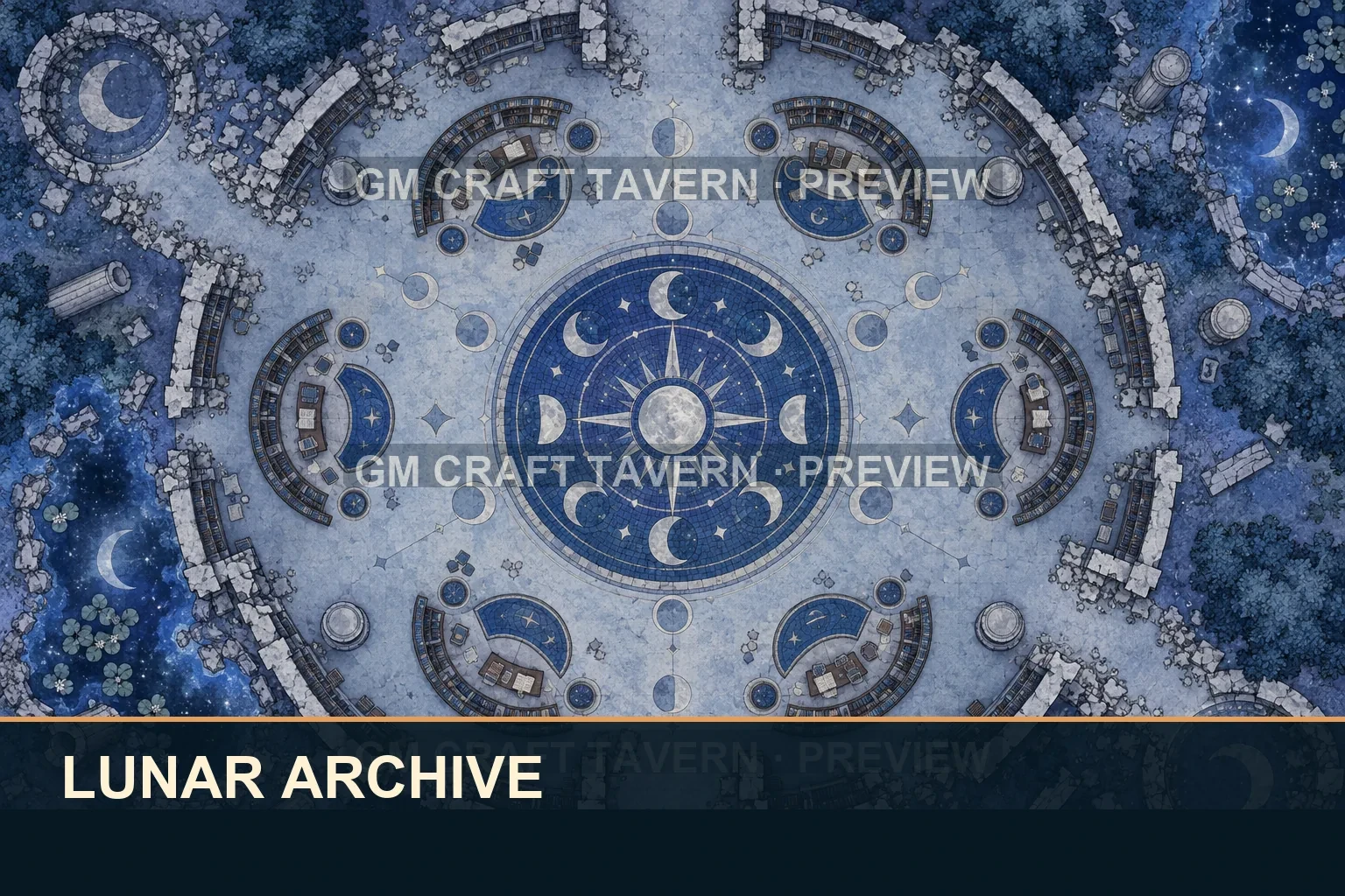 Moonlit Sapphire Monastery Ruins product preview 2