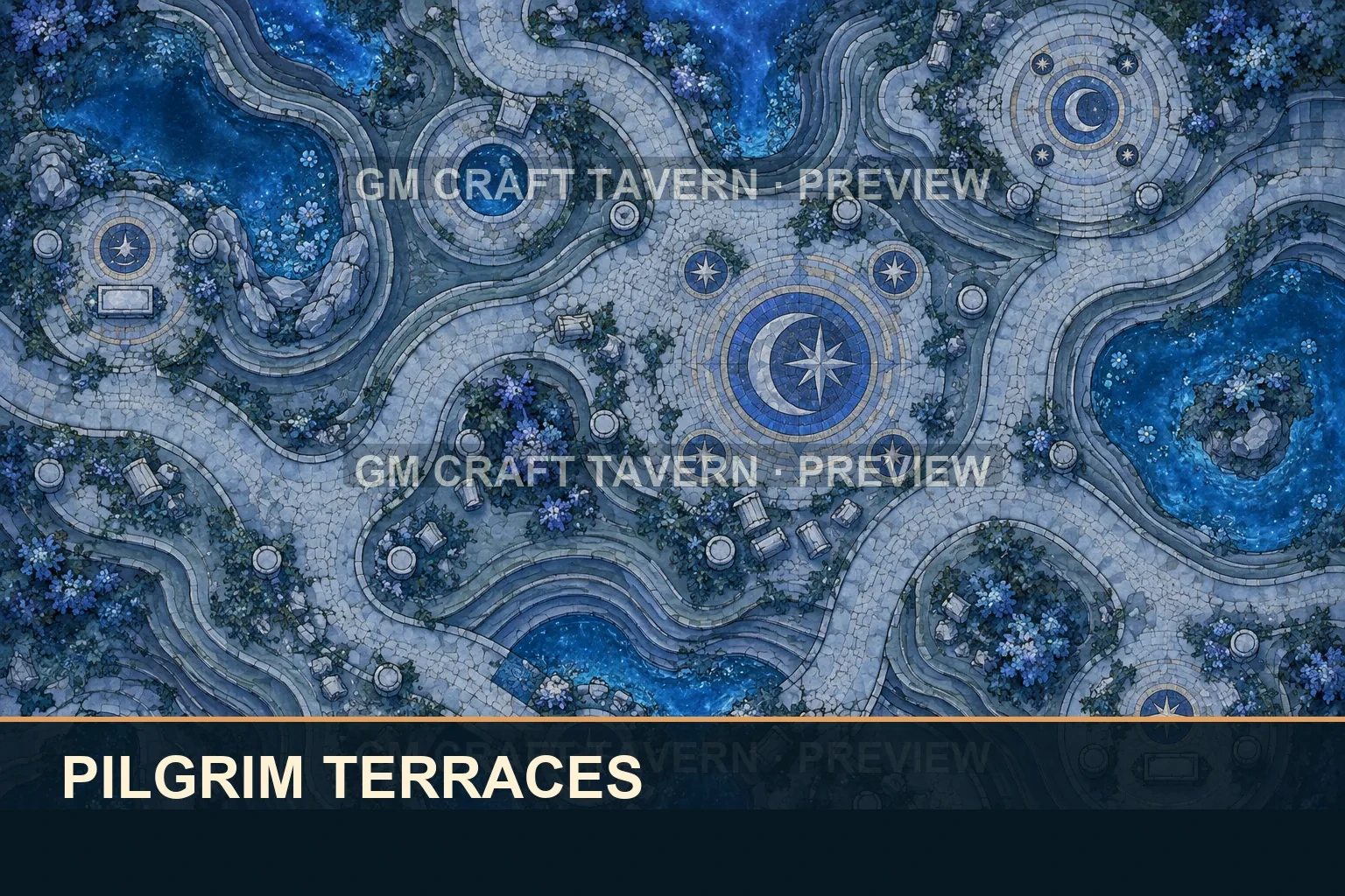 Moonlit Sapphire Monastery Ruins product preview 3