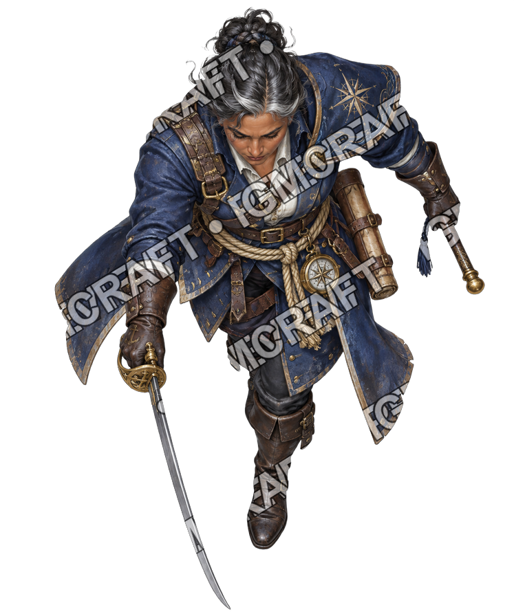Pirate Ocean 0807 Commander Tactics Topdown Token top-down token preview