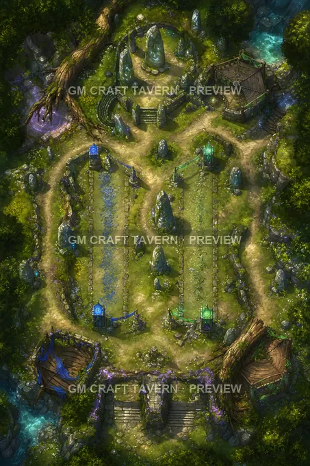 Green Knight Oath Circle battlemap preview