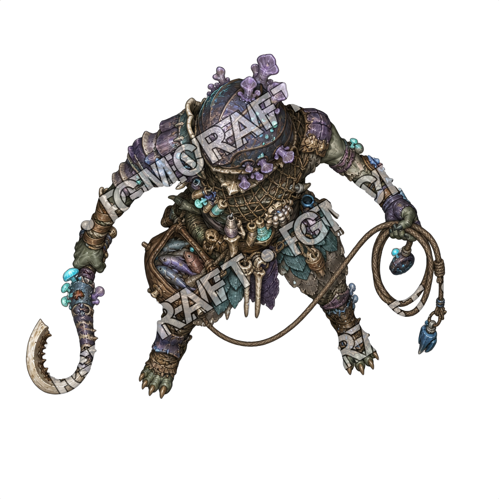 Bioluminescent Fungus Barge Beast Handler top-down token preview