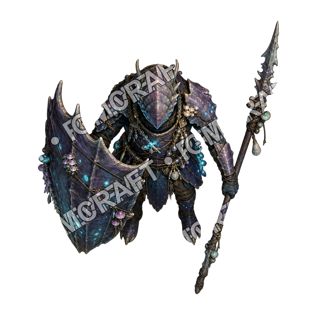 Bioluminescent Fungus Barge Chitin Guard top-down token preview