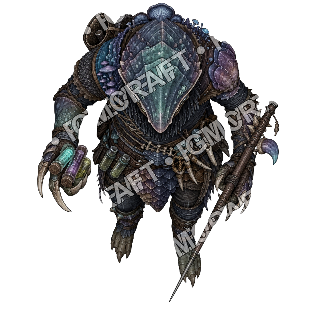 Bioluminescent Fungus Barge Venom Mixer top-down token preview