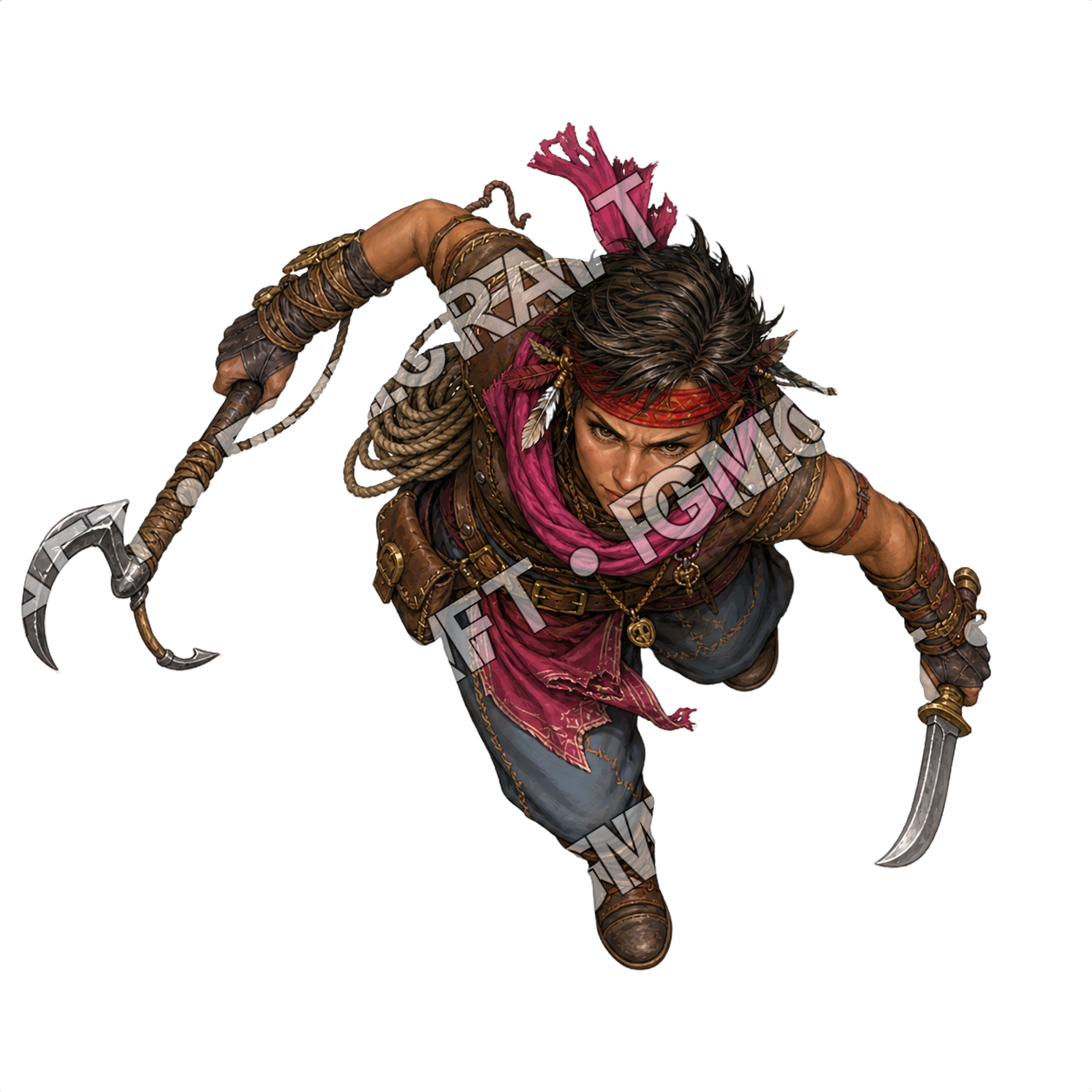 Seed Pod Boat Deckhand Raider top-down token preview