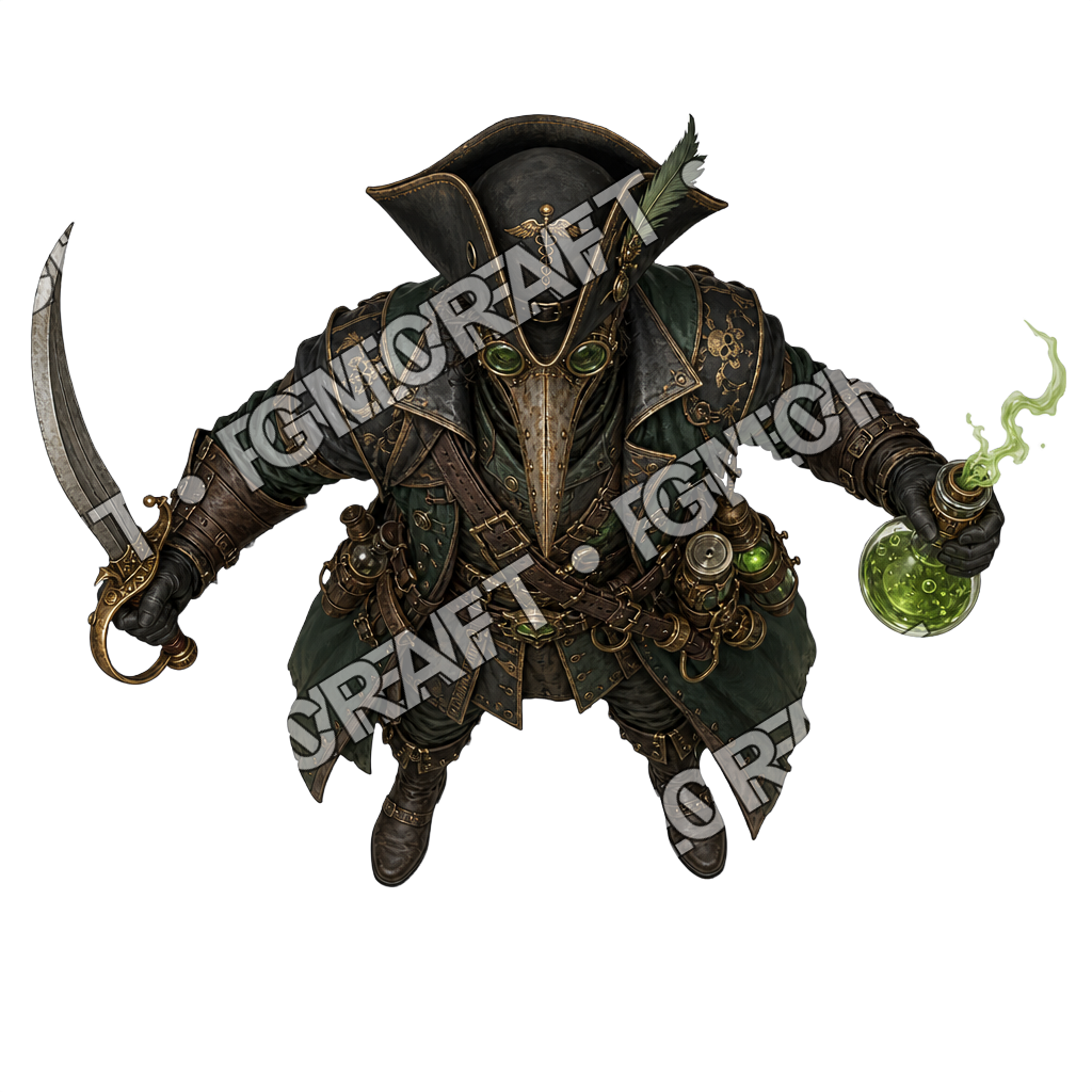 Floating Apothecary Garden Master Alchemist Captain top-down token preview