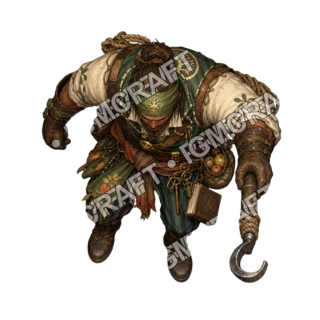 Floating Orchard Ship Cargo Laborer top-down token preview