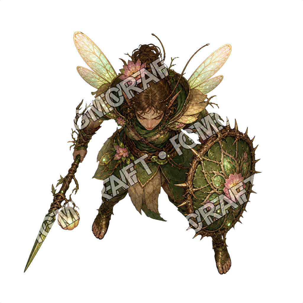 Glowing Leaf Boat Briar Guard top-down token preview