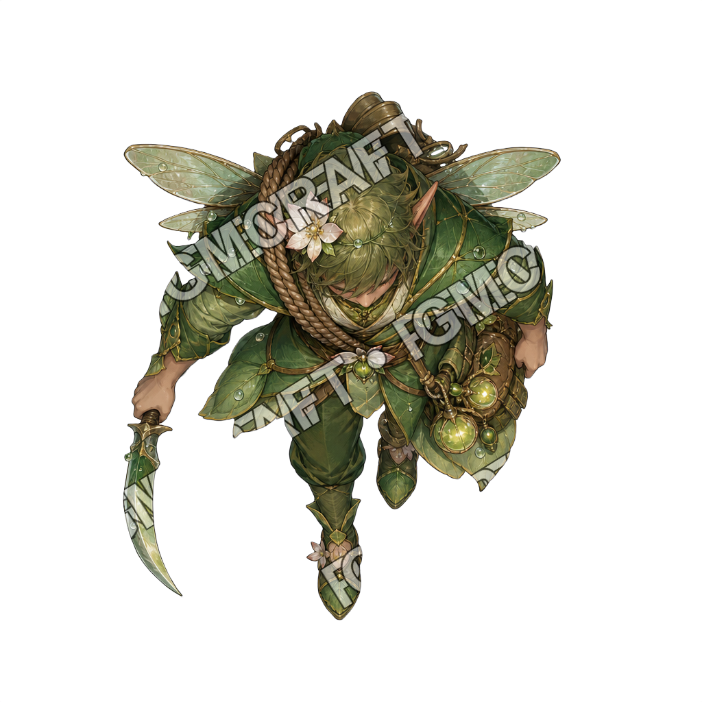 Glowing Leaf Boat Dew Scout top-down token preview