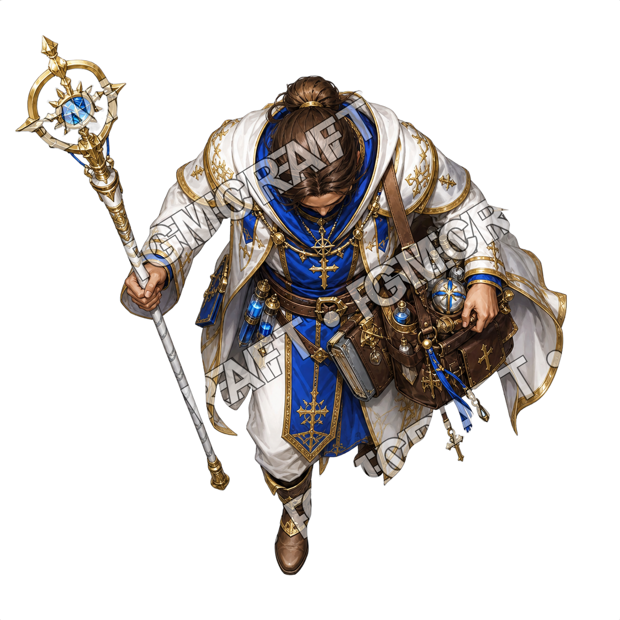 Holy Cathedral Ship Healer Or Mage top-down token preview