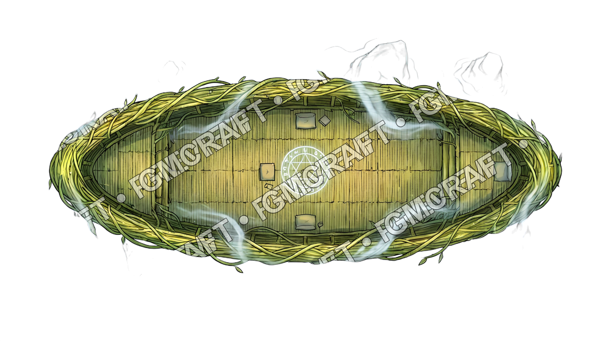 Monk Meditation Skiff top-down token preview
