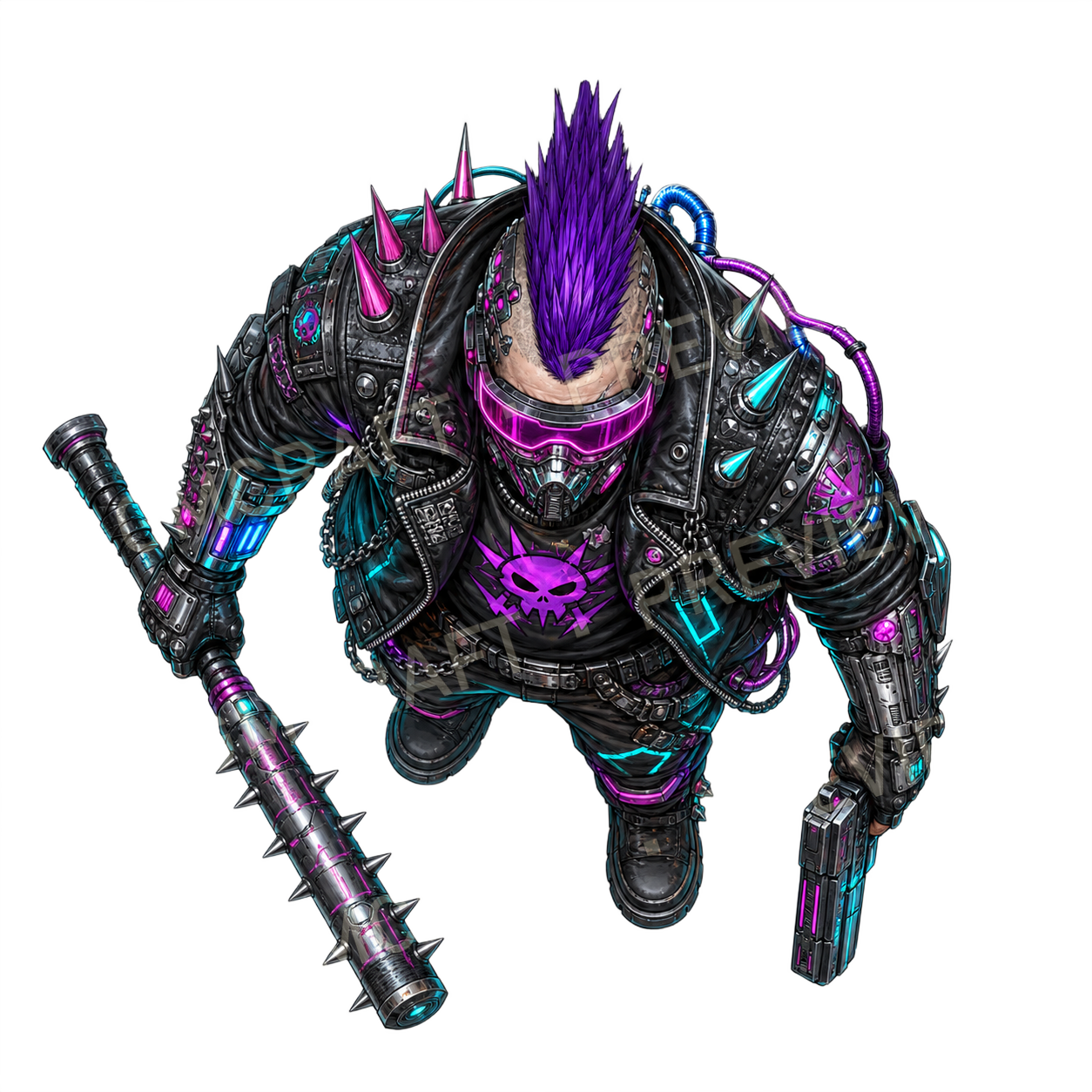 Spike Bat Captain top-down token preview