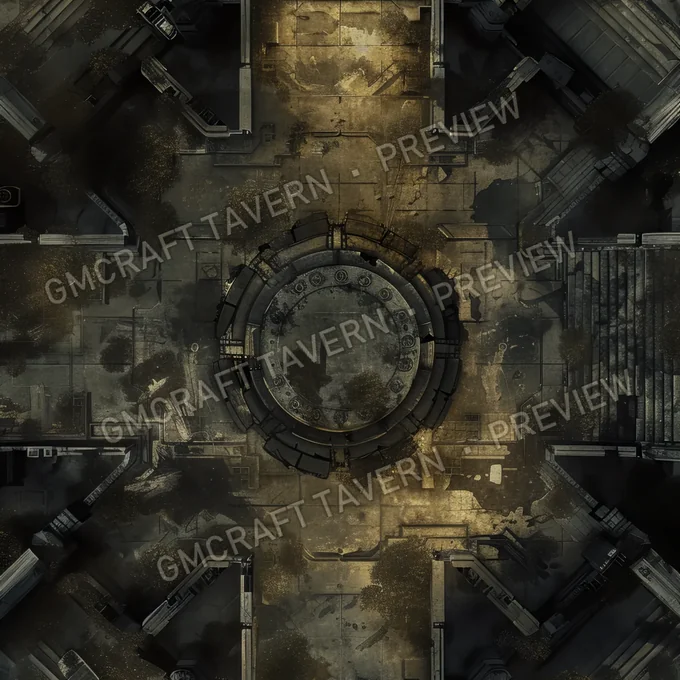 Aperçu de la battlemap Abandonned Nuclear Center Ba