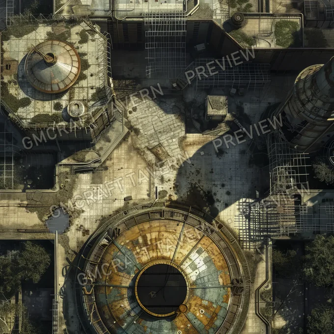Aperçu de la battlemap Abandonned Nuclear Center Ba