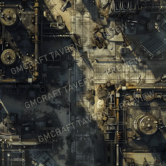 Aperçu de la battlemap Abandonned Nuclear Center Ba