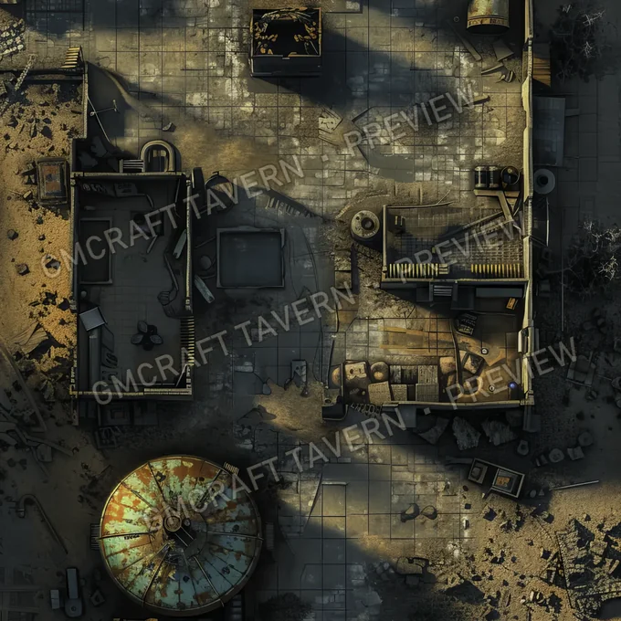 Aperçu de la battlemap Abandonned Nuclear Center Ba