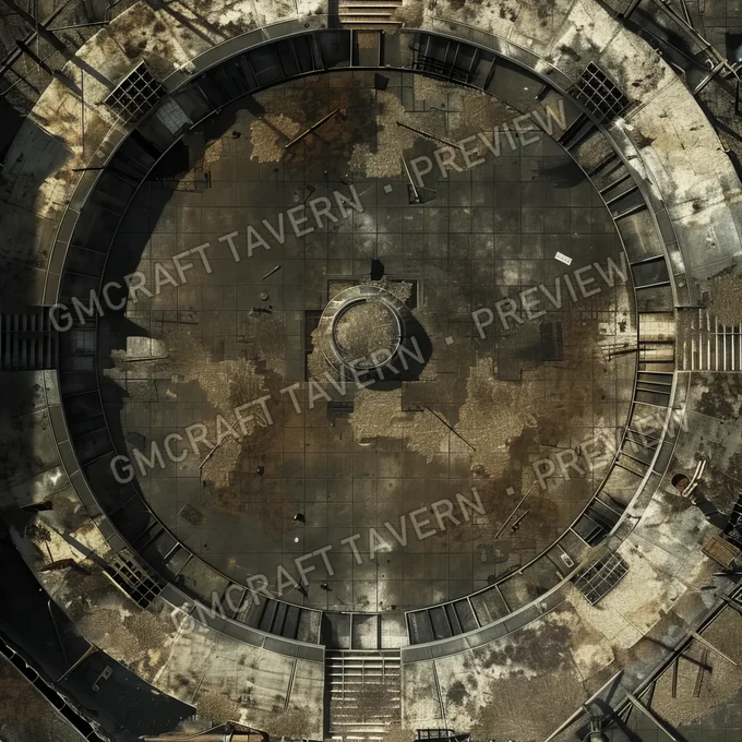 Aperçu de la battlemap Abandonned Nuclear Center Ba