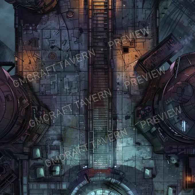Aperçu de la battlemap Decrepit Nuclear Power Plant Emi