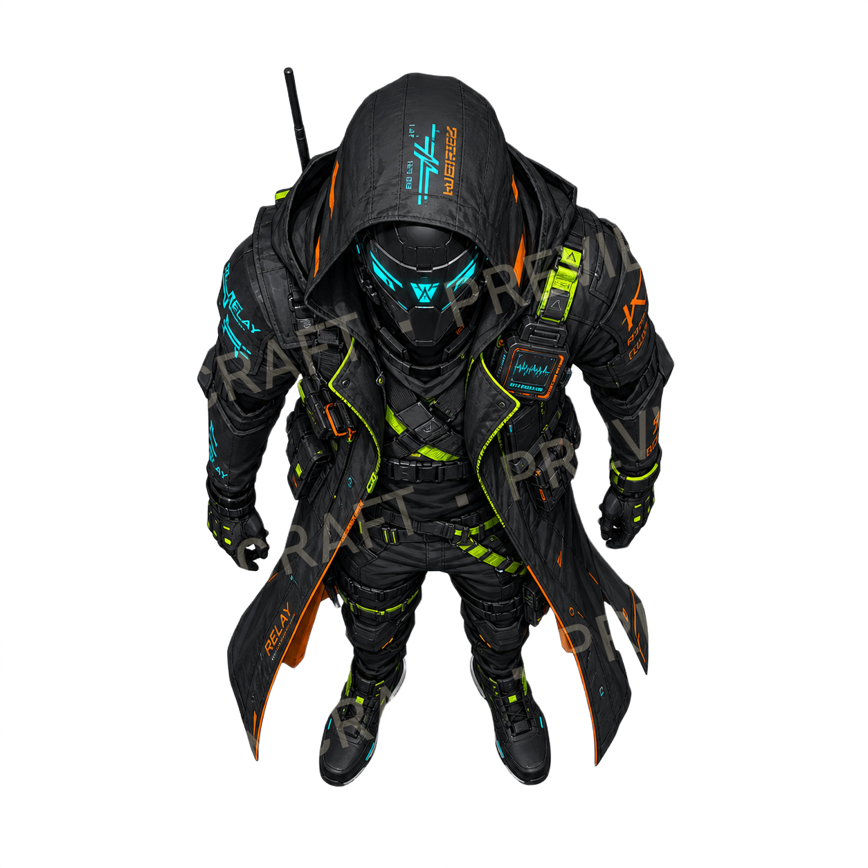 Relay Mask Hacker top-down token preview