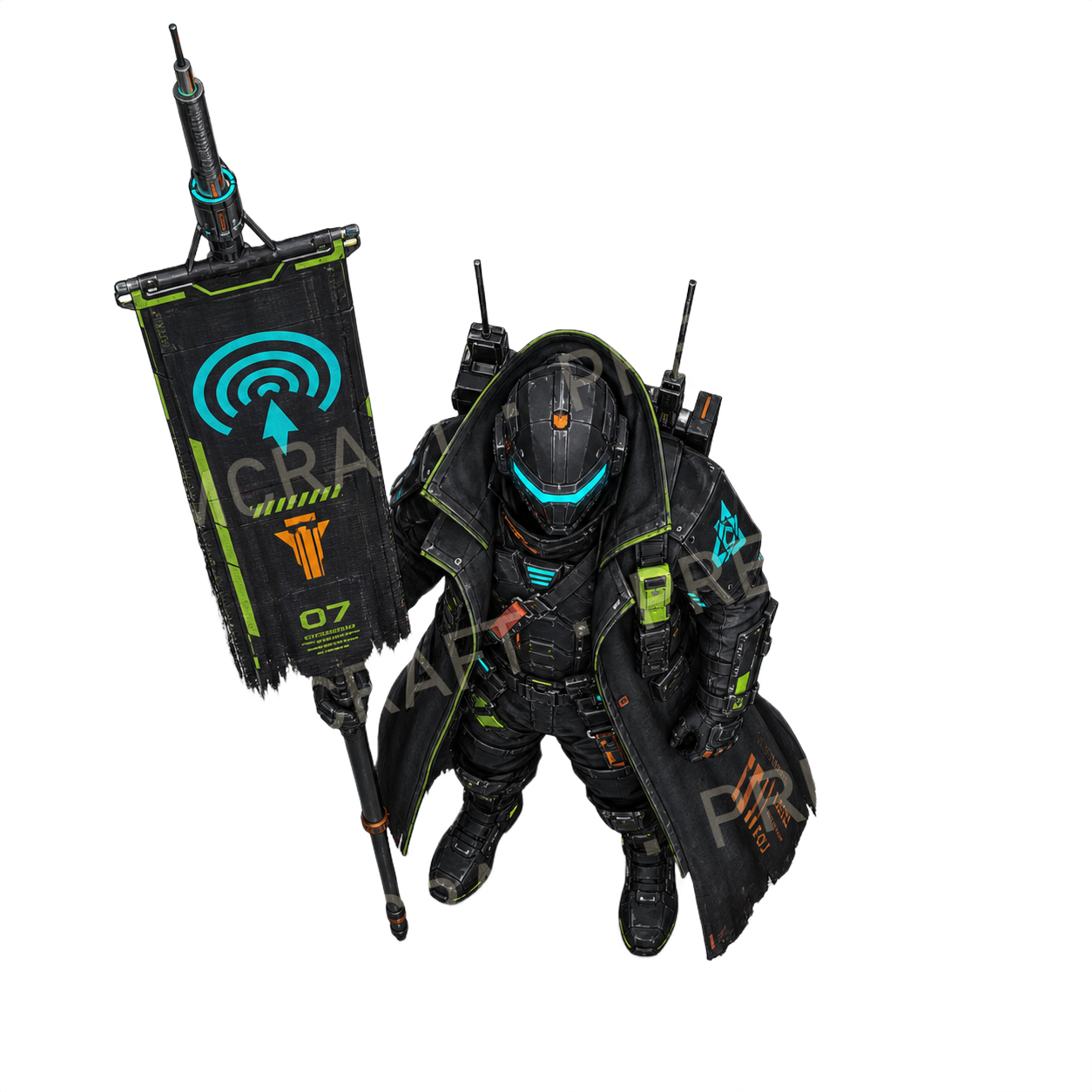 Antenna Banner Bearer top-down token preview