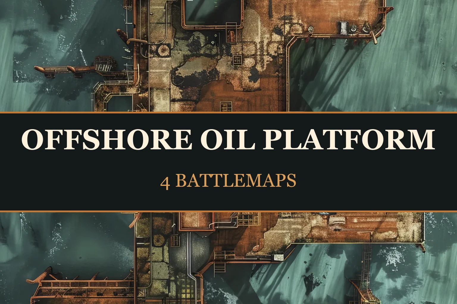 Plateforme pétrolière offshore — 4 battlemaps