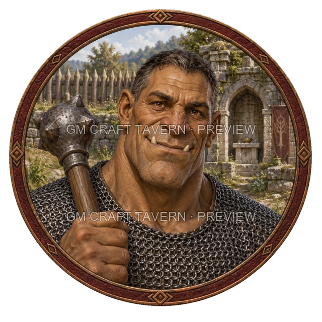 Aperçu du token vu du dessus de Varka Reedvale - Clerc
