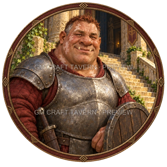 Aperçu du token vu du dessus de Varka Mossridge - Paladin