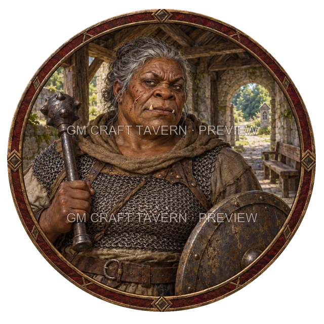 Aperçu du token vu du dessus de Urdan Mossridge - Paladin
