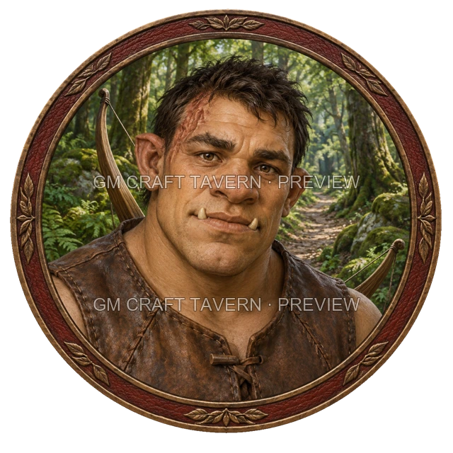 Aperçu du token vu du dessus de Besha Mossridge - Rôdeur