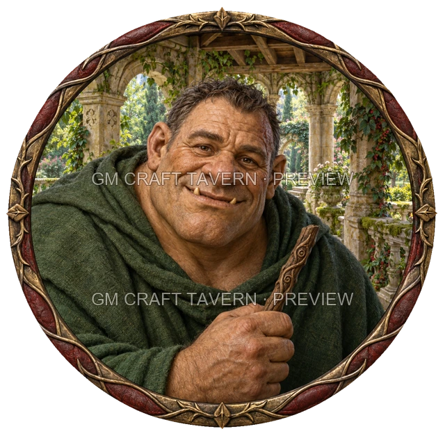 Aperçu du token vu du dessus de Varka Ironwell - Occultiste