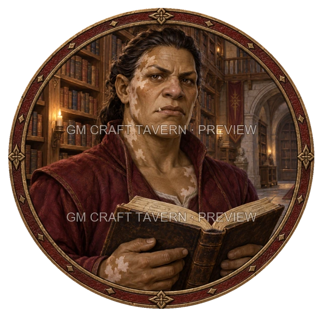 Aperçu du token vu du dessus de Durg Ironwell - Magicien