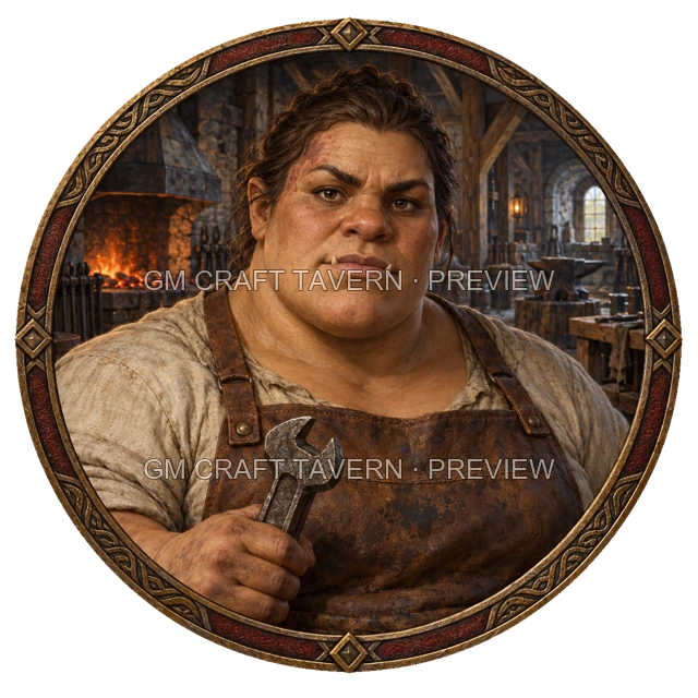 Aperçu du token vu du dessus de Grom Birchhaven - Artificier